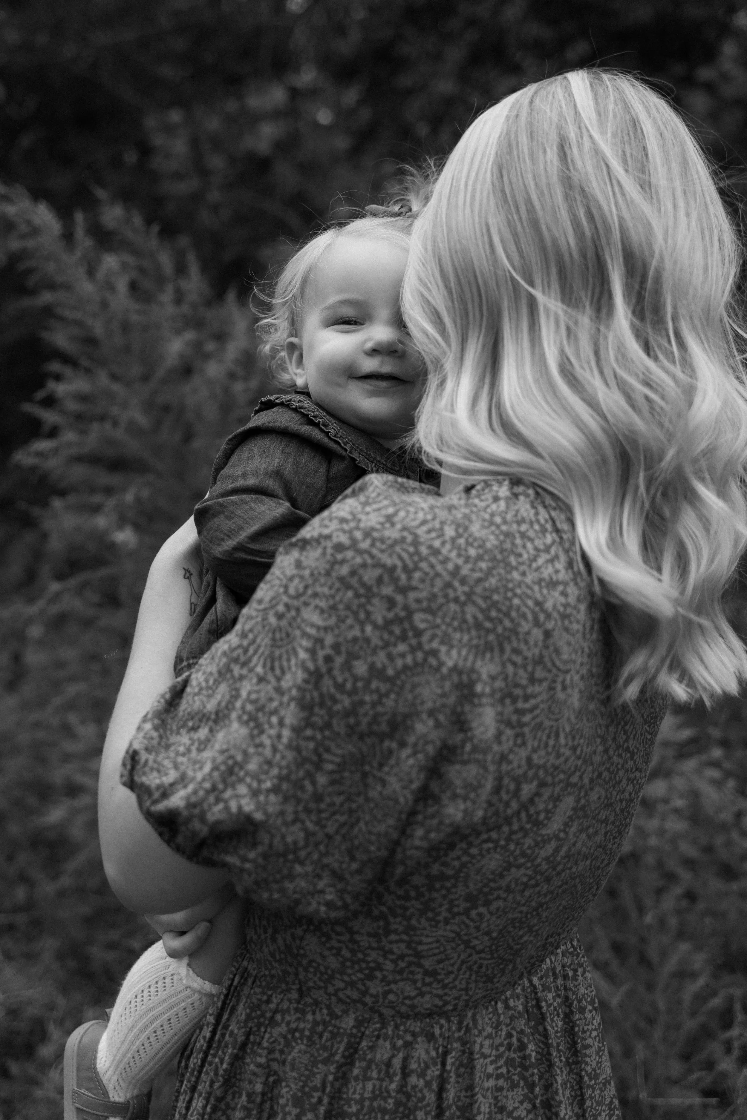 Family lifestyle portrait in natural North Carolina setting